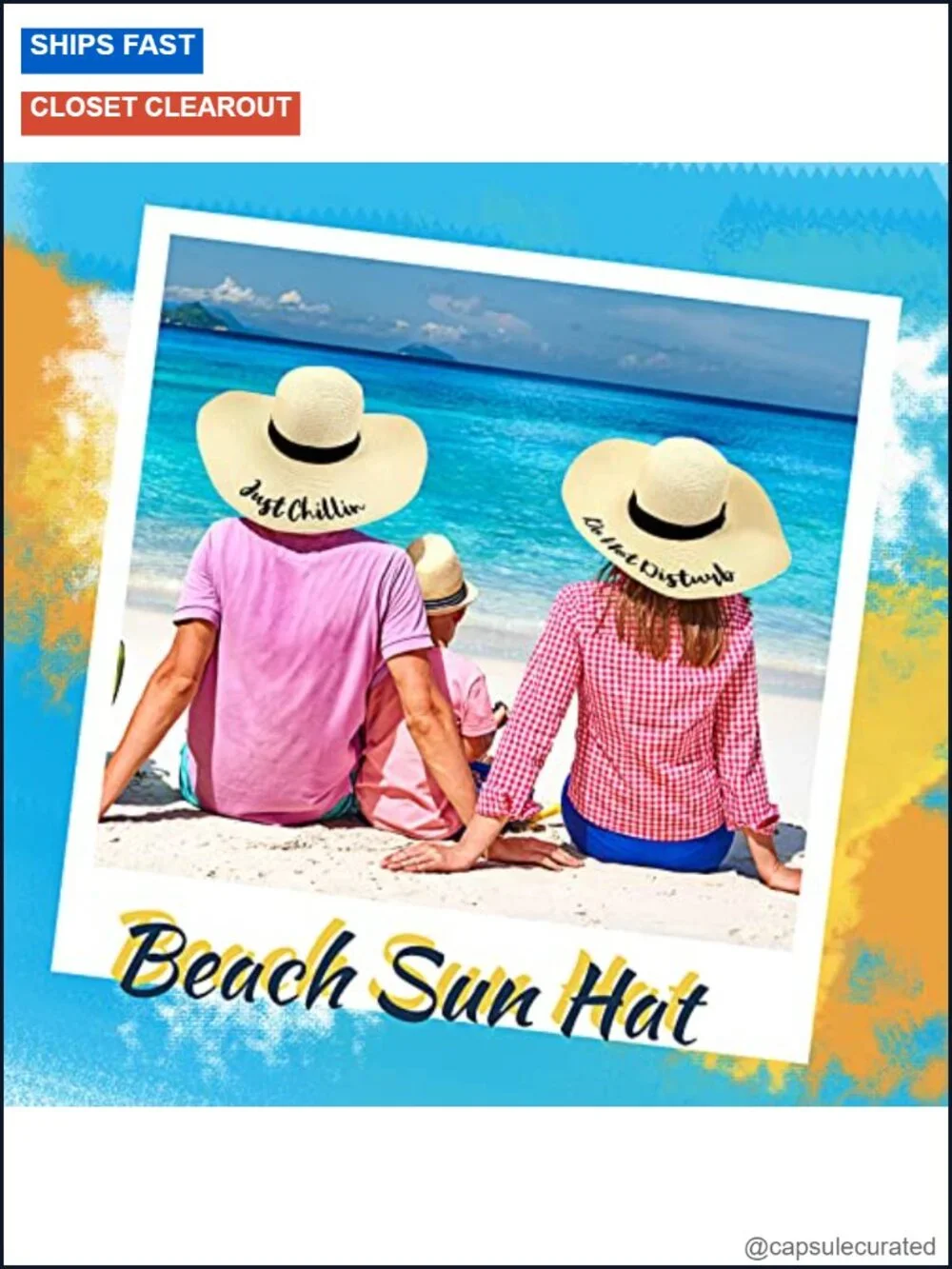 4 Pcs Women Sun Straw Floppy Hats Embroidered Wide Brim Foldable Beach Summer